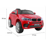 Elektrické autíčko BMW X6 - lakované - červené